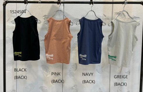 【130/140/150】クールタッチシンプルロゴタンクトップ 1524504j